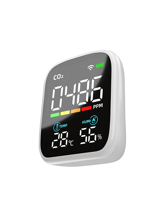 Generic PV28-AW Smart WIFI Mini CO2 Detector, Portable 3-in-1 Indoor Air Quality Monitor, Digital CO2 Temperature Humidity Meter Monitor Carbon Dioxide Detector Measuring Range 400-5000 PPM CO2 Tester  - Image 3