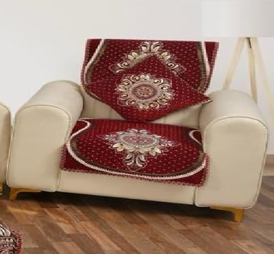 Laying Style™ Diwan Set of 8 Pieces Combo with Sofa Covers for Living Room 5 Seater and Center Table Cover - Image 5