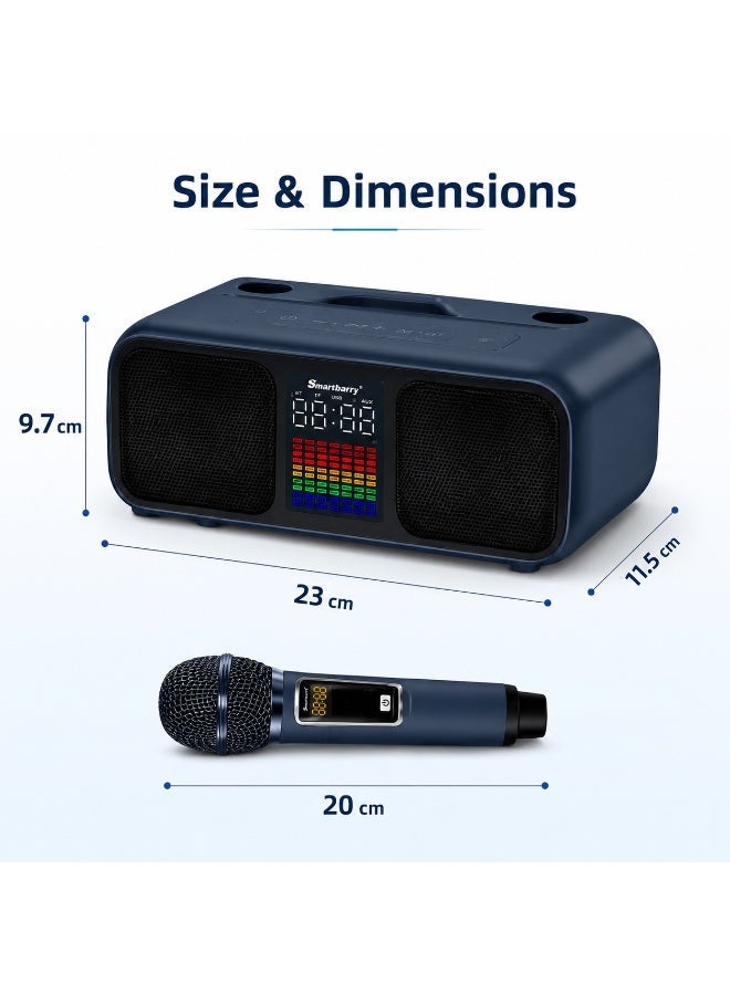 Smartbarry S39 Pro Karaoke Speaker with 2 Wireless Microphones | Portable Bluetooth Party Speaker, Deep Bass Sound, RGB LED Lights, USB/TF Card Support, Rechargeable Battery for Home & Outdoor Parties - Image 2