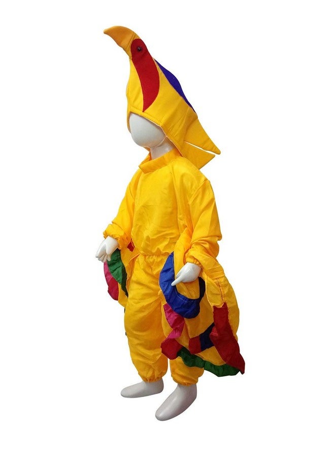 BookMyCostume - BookMyCostume Yellow Bird Macaw With Multicolor Wings Kids Fancy Dress Costume 2-3 years - Image 1