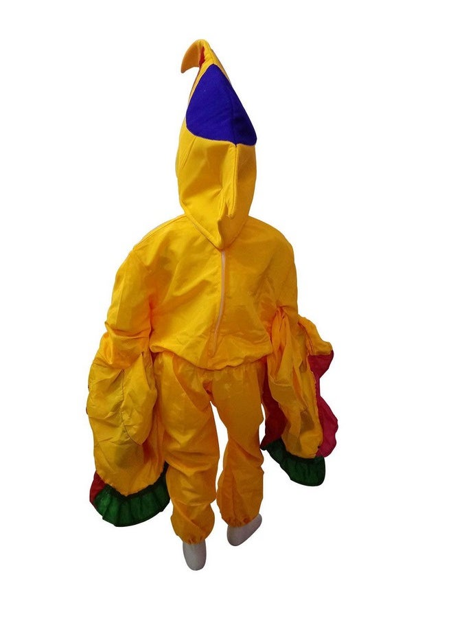 BookMyCostume - BookMyCostume Yellow Bird Macaw With Multicolor Wings Kids Fancy Dress Costume 2-3 years - Image 1
