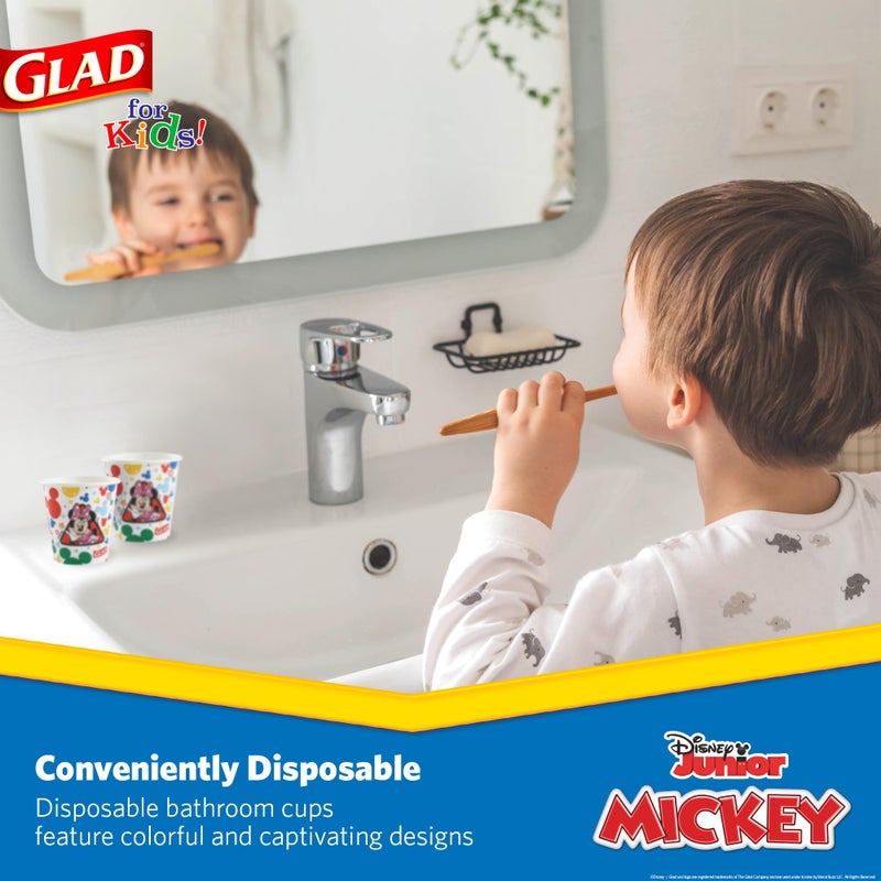 Glad for Kids Disney Mickey and Friends 3oz Mini Paper Bathroom Cups for Kids  Disney Paper Cups  Kids Bathroom Cups  Mouth Rinse Cups for Kids  3oz Paper Cups 20 Ct  BB29489CF - Image 3