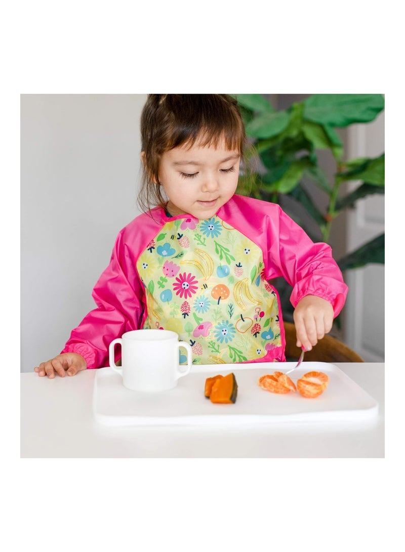 green sprouts مريلة طويلة الأكمام سهلة الارتداء من جرين سبراوتس | حماية مقاومة للماء | جيب قابل للطي، مادة ناعمة، مريلة سهلة التنظيف - Image 4