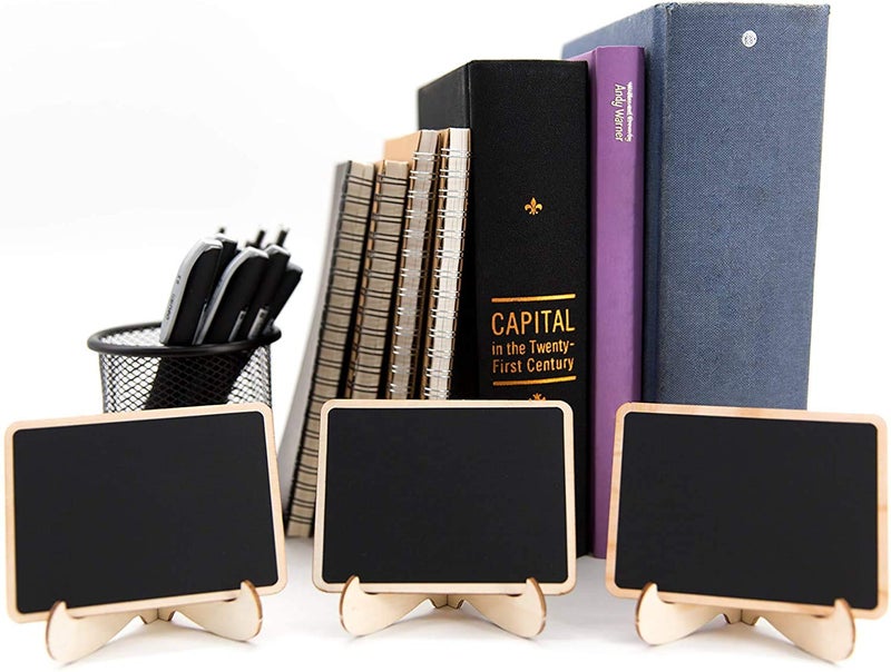 KREEPO Chalkboard Stand Wooden Place Card Name Blackboard Table Number Price (MDF_Chalkboard_20 Pc) C-2 - Image 4