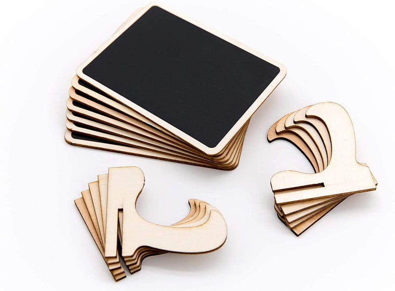 KREEPO Chalkboard Stand Wooden Place Card Name Blackboard Table Number Price (MDF_Chalkboard_20 Pc) C-2 - Image 3