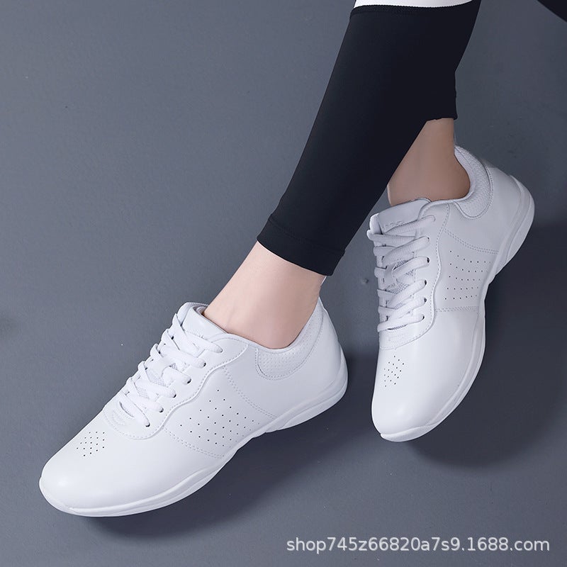 White Sole Athletic Fit Shoes For Men And Women Lala Bodybuilding Gymnastics Dance Shoes Children'S Grade Examination Competition Training Shoes Soft Sole - Image 4