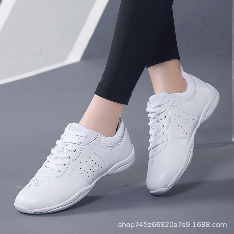 White Sole Athletic Fit Shoes For Men And Women Lala Bodybuilding Gymnastics Dance Shoes Children'S Grade Examination Competition Training Shoes Soft Sole - Image 1