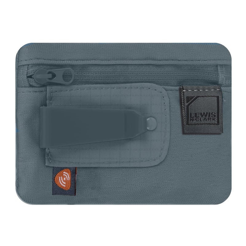 Lewis N. Clark RFID Blocking Hidden Clip Stash Money Belt Travel Pouch + Credit Card/Id Holder for Women & Men, Charcoal, One Size - Image 1