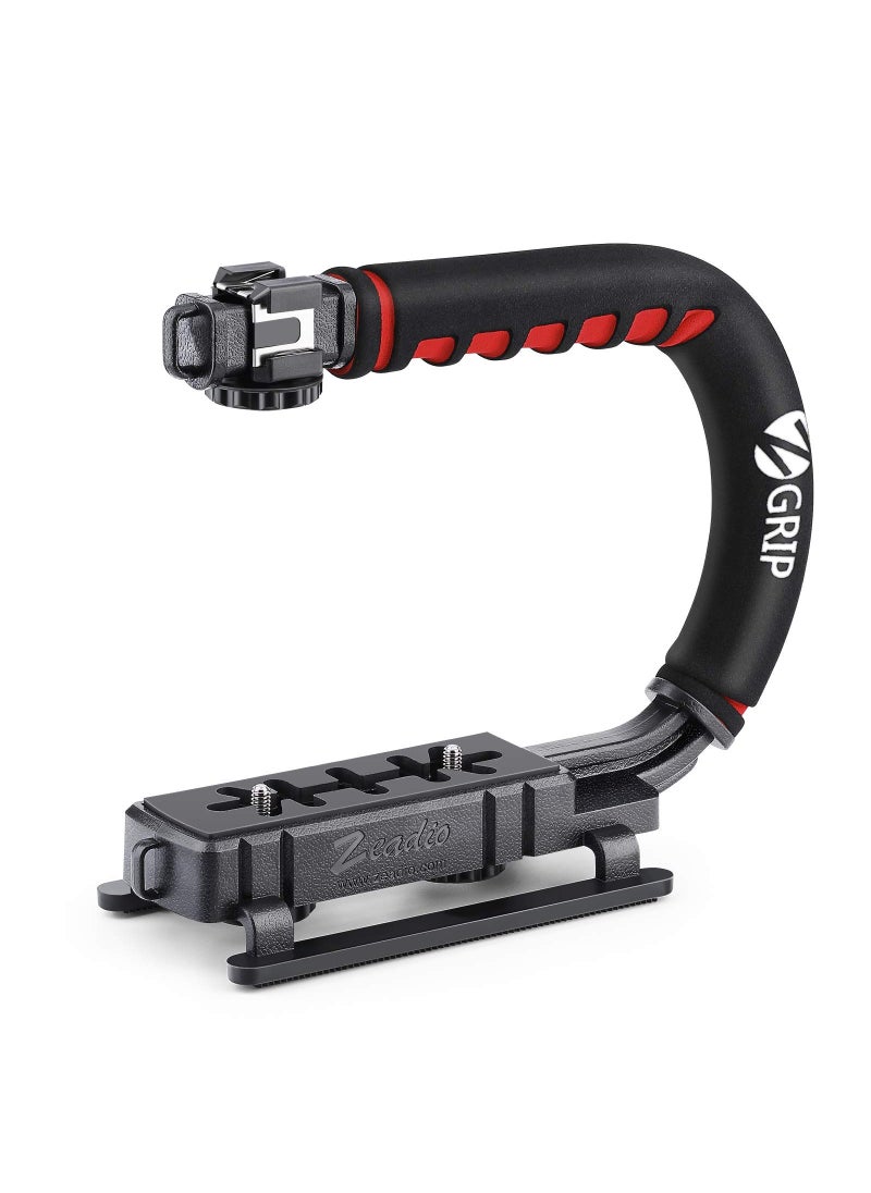 Zeadio Zeadio Video Action Stabilizing Handle Grip Handheld Stabilizer with Cold-Shoe Mount for All DSLR Camera Camcorder  - Image 1