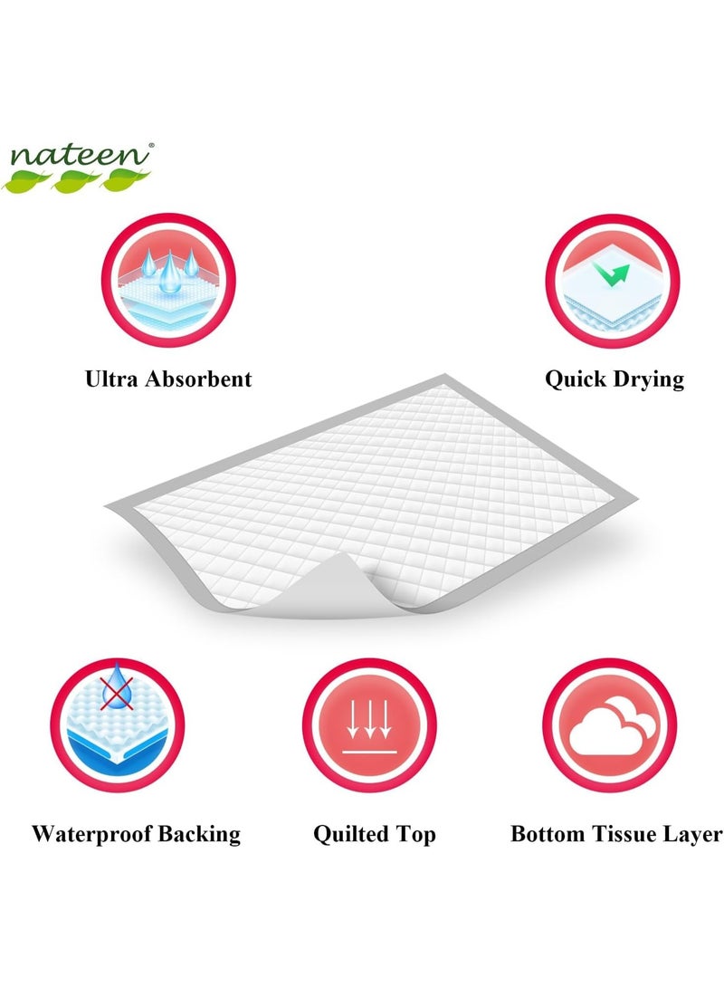 nateen Disposable Incontinence Underpads, 80 X 180 Cm, 80 Pcs Bed Pads For Mattress Furniture Sofa Chair Protector High Absorbency Mats. - Image 3