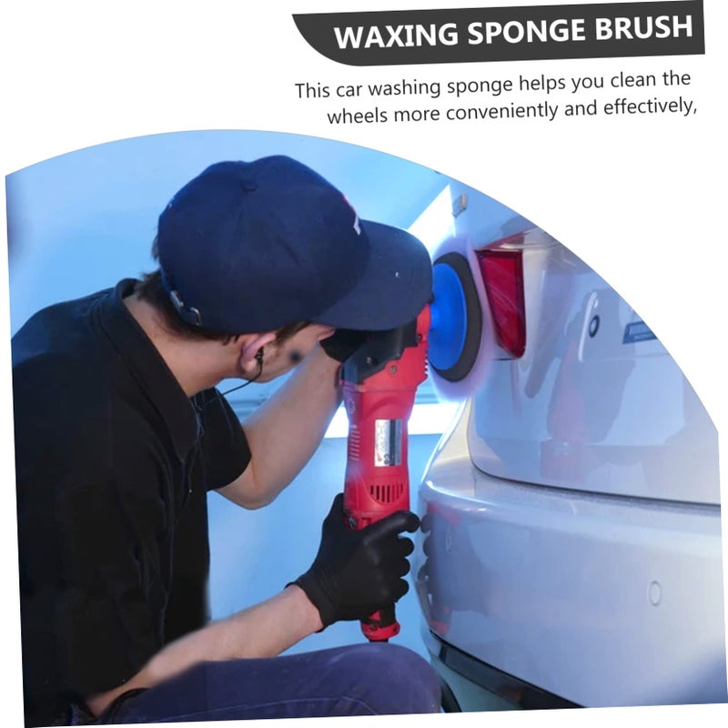 Orange Car Wheel Cleaning Sponge Brush High Absorbency for Rims and Tires - Image 5