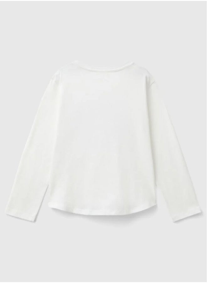Benetton - Long Sleeve Sequin T-shirt - Image 1