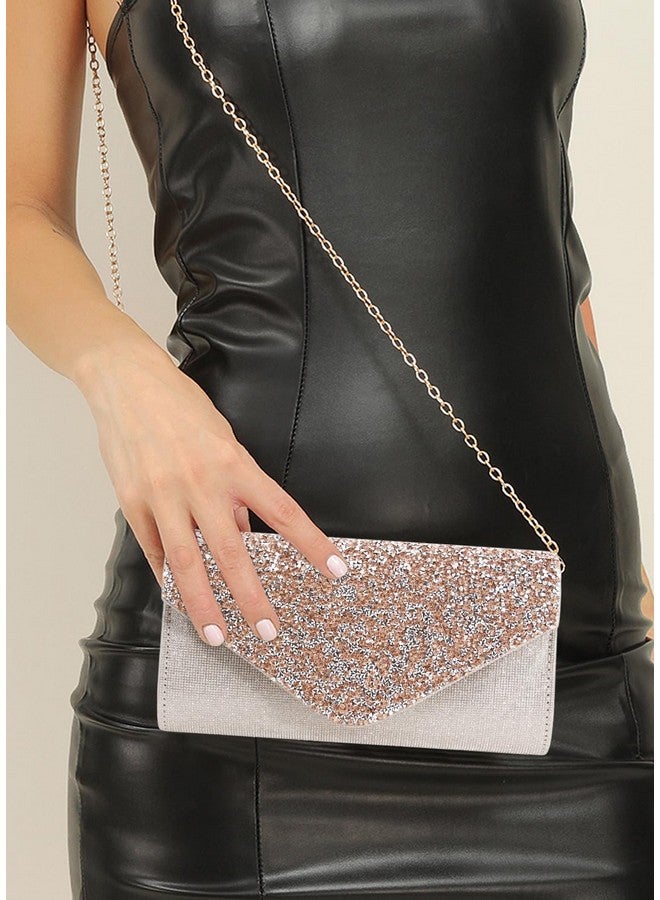 Naimo Sparkly Rhinestone Clutch Purses for Women Evening Bag Crystal Envelope Shoulder Handbag for Wedding Party - Image 3