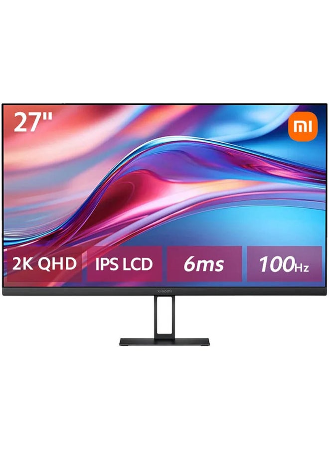 27-inch Monitor IPS QHD, 100Hz Refresh Rate, 6ms (GtG) Response Time, T V Rheinland certification, 16.7m Color Support, Black |A27Qi P27QCA-RAGL - Black