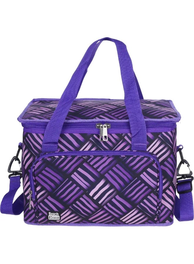 Beach Cool 25L Padded Fabric Thermal Bag for Food and Drinks, 1 Zipper - Mauve - Image 1