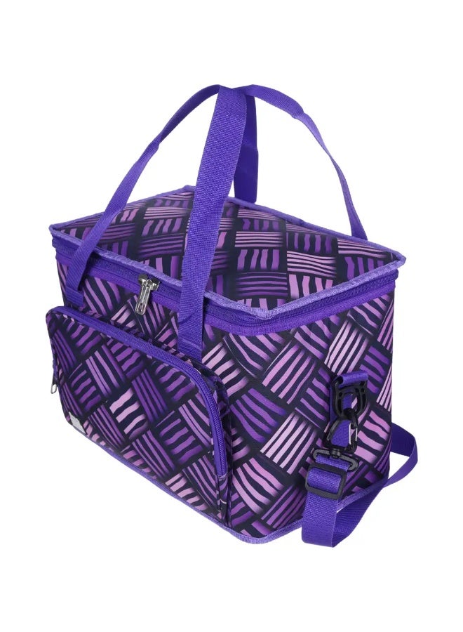 Beach Cool 25L Padded Fabric Thermal Bag for Food and Drinks, 1 Zipper - Mauve - Image 3