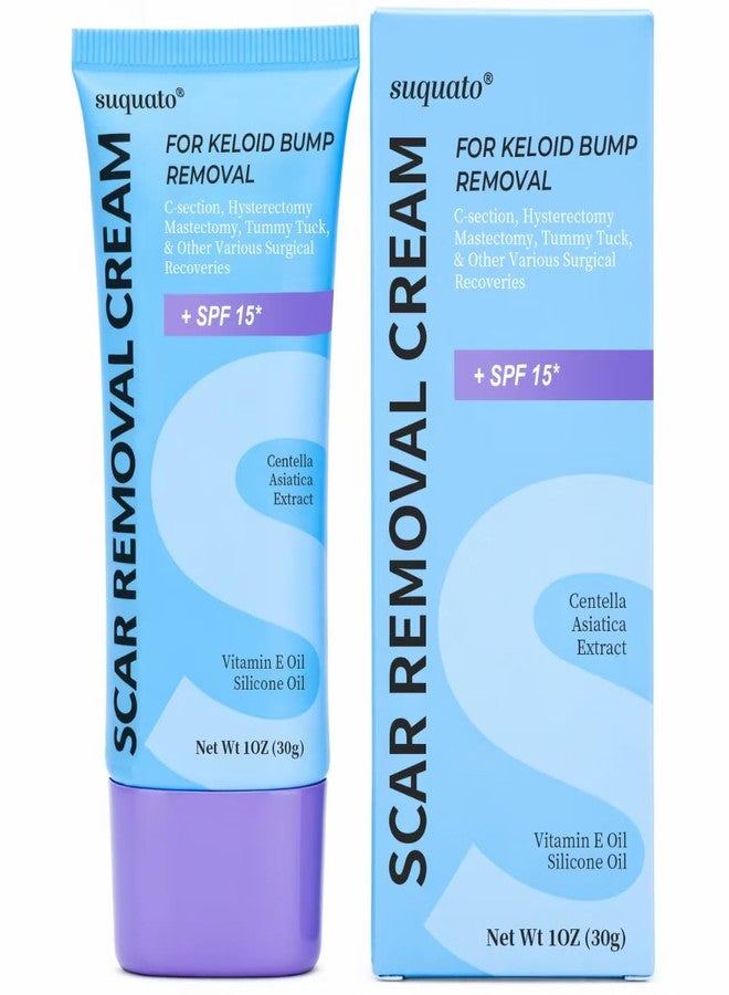 suquato Advanced Silicone Scar Removal Cream for Keloid Bump Removal, Must have Gel for C Section, Hysterectomy, Mastectomy, Tummy Tuck, Surgical Scars, Acne Marks, Stretch Marks, Keloid Scars treatment - Image 1