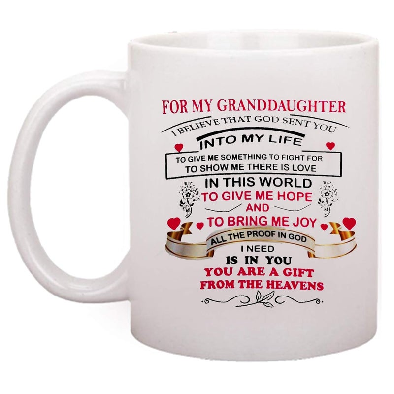 SNV Granddaughter Coffee Mug for My GranddaughterGift for Granddaughter from Grandma Coffee Mug Tea Cup Granddaughter Birthday Christmas Gift