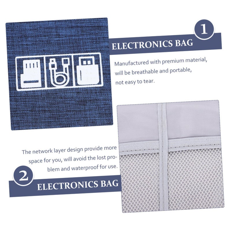 Jojofuny Travel Electronics Organizer Bag For Chargers Cables Earphones Lightweight Sturdy Tech Case - Image 3