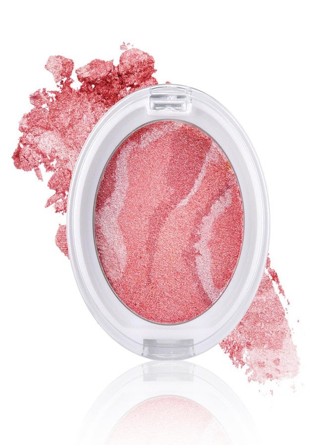Boobeen Baked Powder Blush, Lightweight Shimmery face Blush for Cheeks, Eyeshadow, Brighten Compact for Face, Create a Radiant, Natural Glowing for All day Wear - Image 1