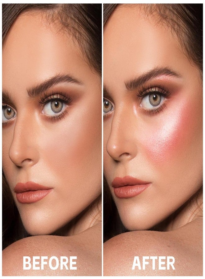 Boobeen Baked Powder Blush, Lightweight Shimmery face Blush for Cheeks, Eyeshadow, Brighten Compact for Face, Create a Radiant, Natural Glowing for All day Wear - Image 3