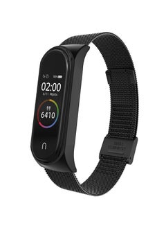 Replacement Strap For Xiaomi Mi Band 4 / 3 Milanese Metal Watch Band, Color:Black