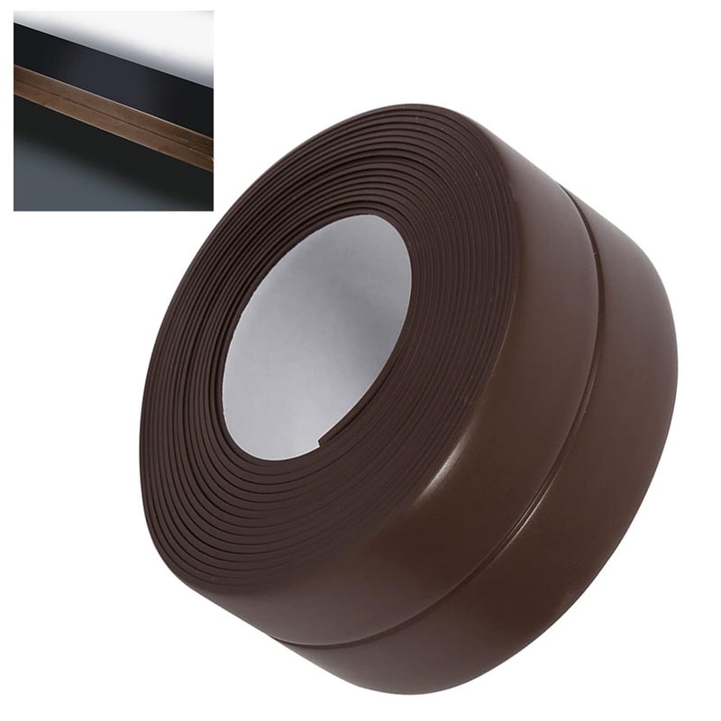 Brown PVC Self Adhesive Bath And Wall Sealing Strip 38mm X 3 2m Sink Basin Trim - Image 3