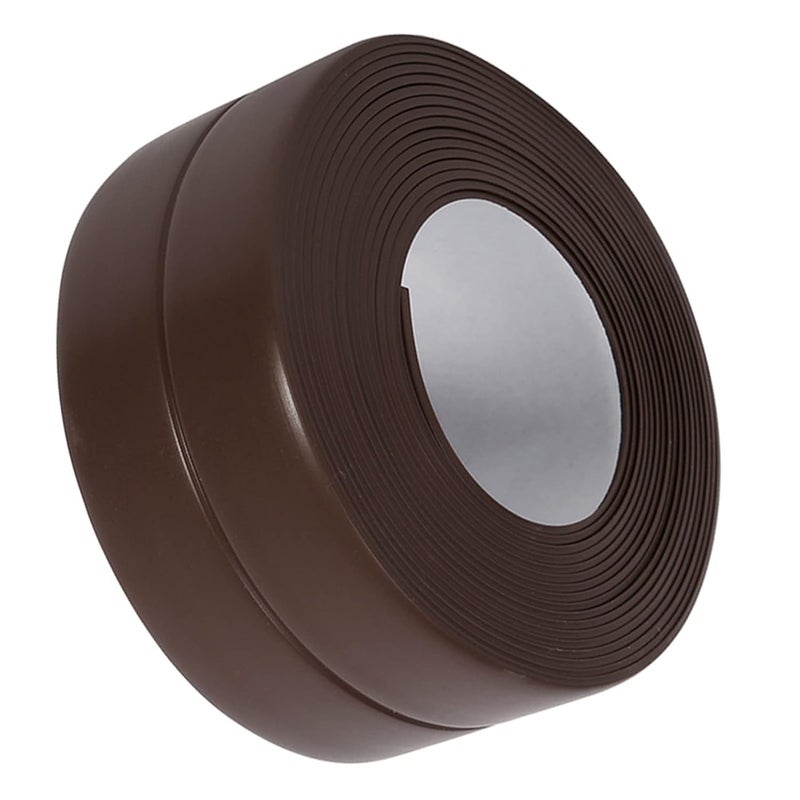 Brown PVC Self Adhesive Bath And Wall Sealing Strip 38mm X 3 2m Sink Basin Trim - Image 2