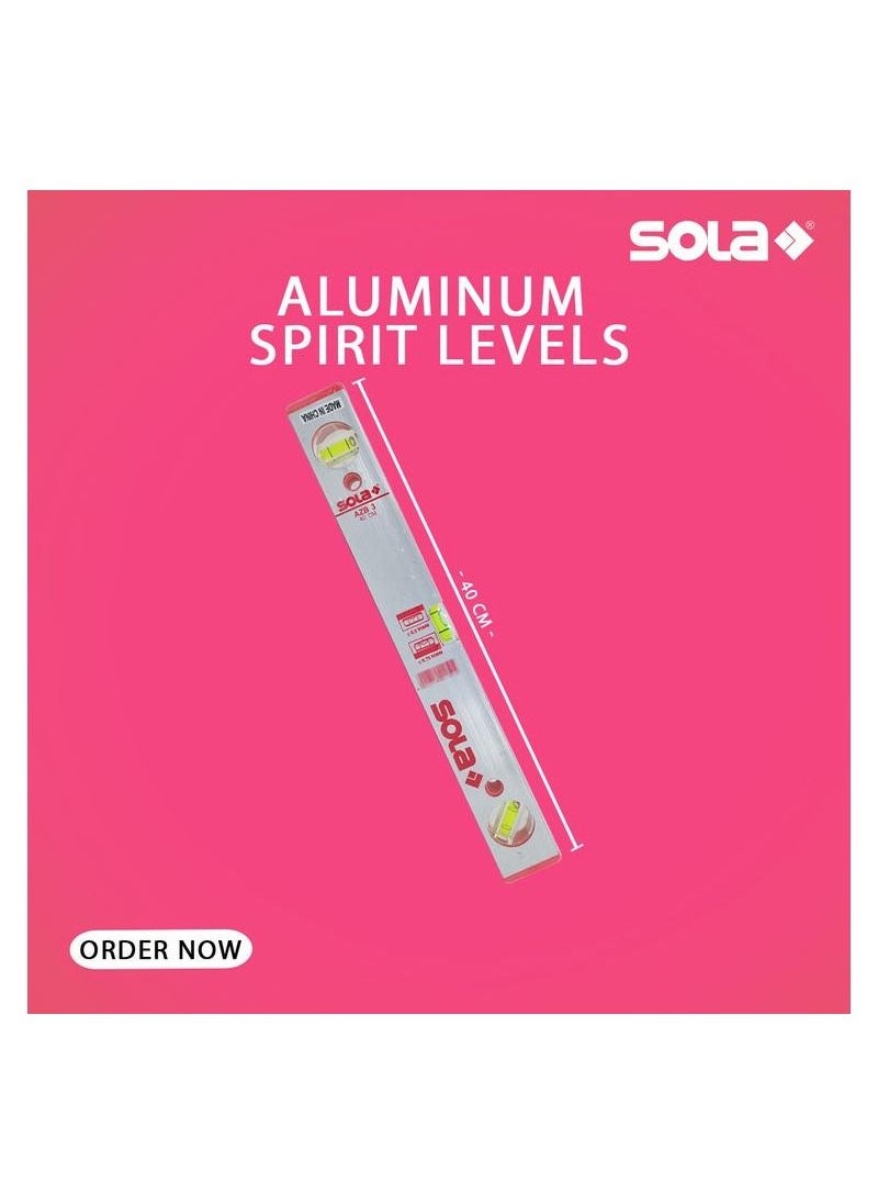 SOLA Premium Quality Spirit Level/Carpentry Level/Tube Level, Aluminum Body 40 cm- SOLA  - Image 1