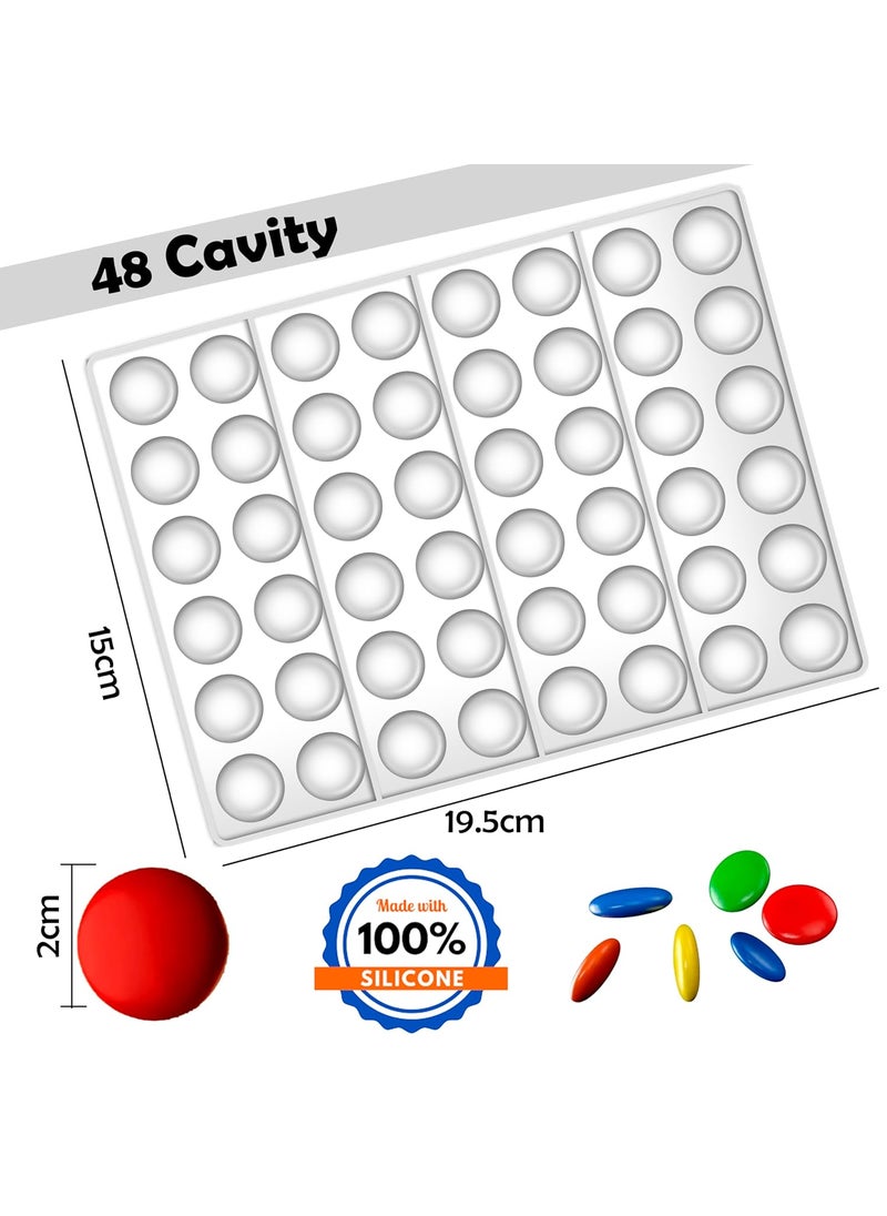 Karp KARP Silicone Mold, 48-Cavity Round Chocolate Mould Candy Jelly Baking Molds Cupcake Desert Cake Decorating Tools Kitchen Accessories (Mixcolor)  - Image 2