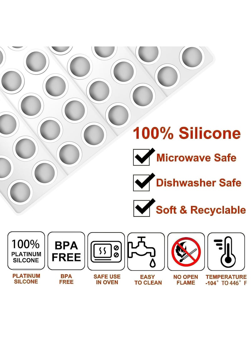Karp KARP Silicone Mold, 48-Cavity Round Chocolate Mould Candy Jelly Baking Molds Cupcake Desert Cake Decorating Tools Kitchen Accessories (Mixcolor)  - Image 3