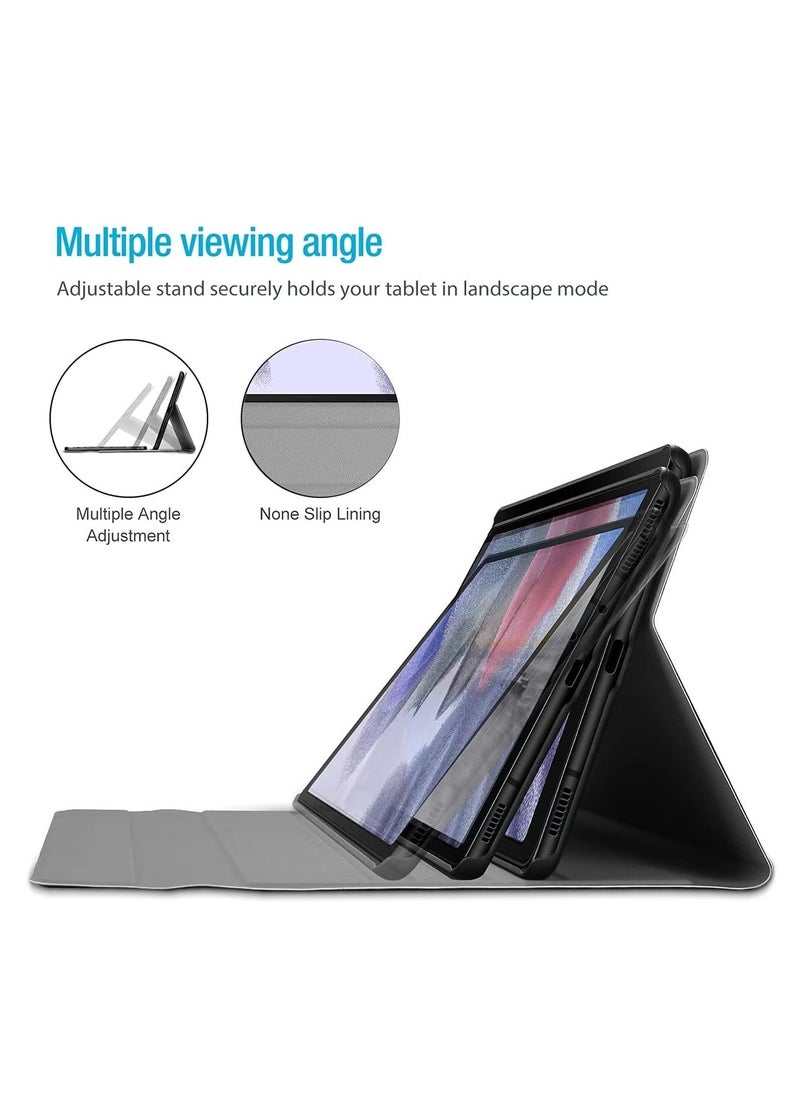 TIGER Tab A7 Lite 8.7 Inch 2021 Keyboard Case (SM-T220 T225 T227) – PU Leather Cover with Magnetically Detachable Wireless Keyboard for Galaxy Tab A7 Lite 2021 Release, Black - Image 3