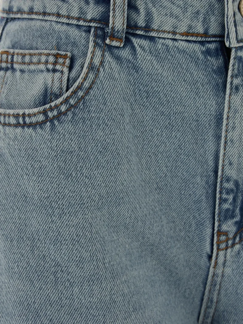 HICCUP  Ripped High Waist Wide Leg Denim Jeans for Women | Best Price UAE