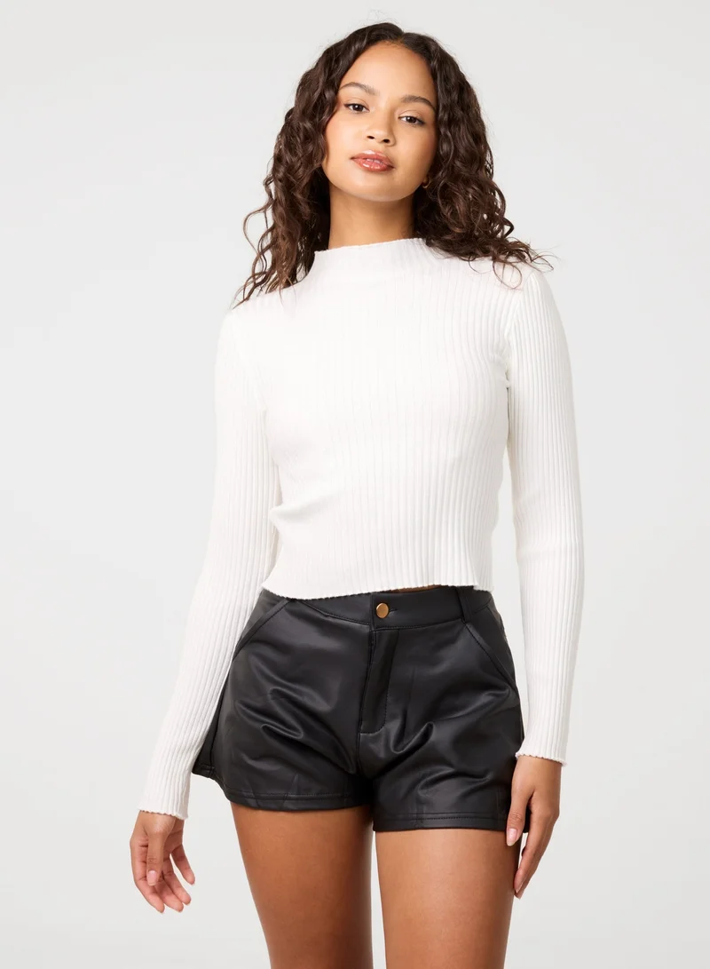 بينك فانيلا Ribbed Jumper
