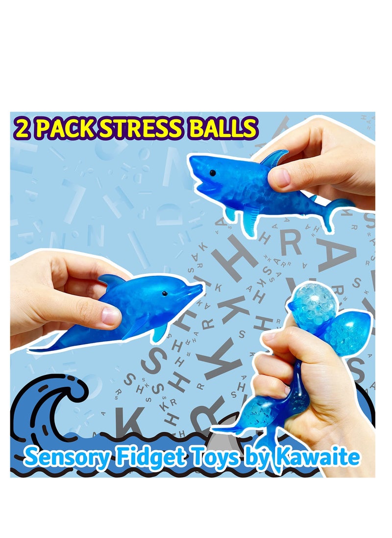 Stretchy Water Beads Stress Relief, Stretchy Water Beads Stress Relief,  Stress Relief Sensory Fidget Toys, Animal Squish Stress Balls, for Kids and Adults, for Anxiety Relief, Calm, Focus  - Image 2