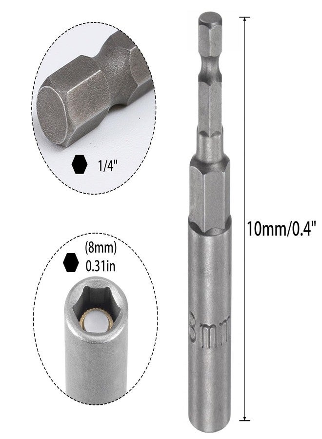 اتول مارت مثقاب تثبيت الصواميل من يوتول مارت، مقاس 1/4 بوصة، ساق سداسية سريعة التغيير، 8 مم، طول 100 مم، متري، غير مغناطيسي، قطعتان - Image 2