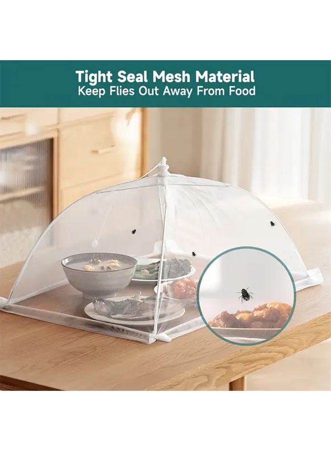 Pure White Insect Proof Food Tent Heavy Duty ABS Plastic Folding Cover for Dining BBQ - Image 4