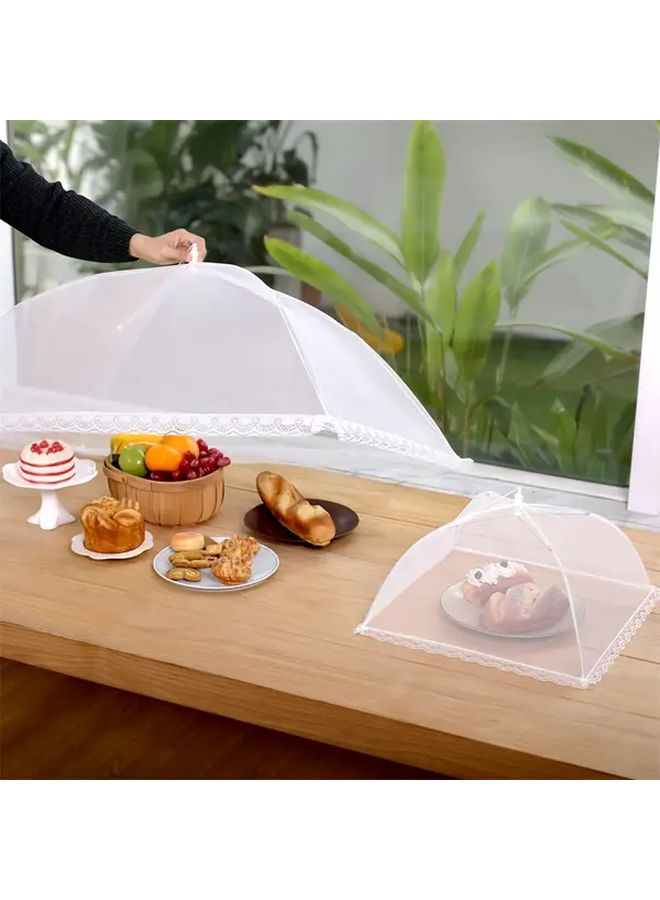 Pure White Insect Proof Food Tent Heavy Duty ABS Plastic Folding Cover for Dining BBQ - Image 5
