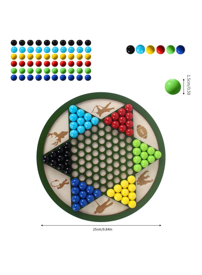 Cross-Border Children's Checkers, Flying Chess, Multiplayer Battle Game, Wooden Chessboard, Multi-Functional Educational Game, Interactive Toy