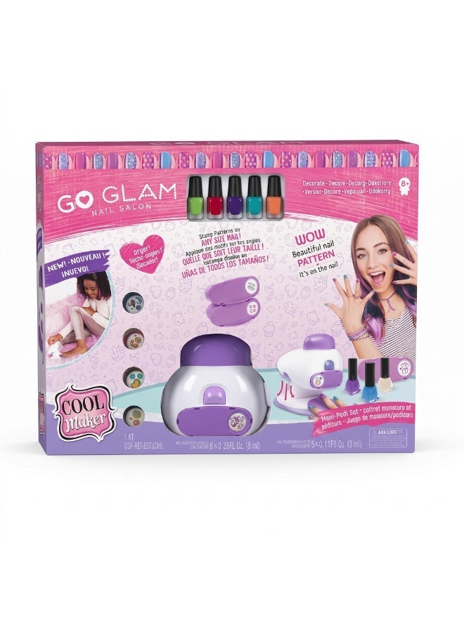 general Go Glam DIY Nail Salon Stamper Kit with 5 Polish Bottles and Pattern Pods for Girls - Image 5