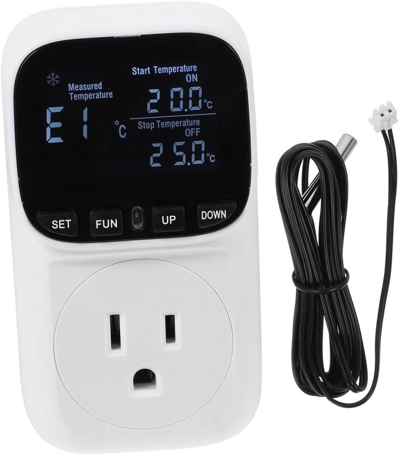 Alipis Thermostat Outlet Countdown Function Temperature Controller Compatible Energy-saving Thermostat Socket for Precise Temperature Control - Image 1