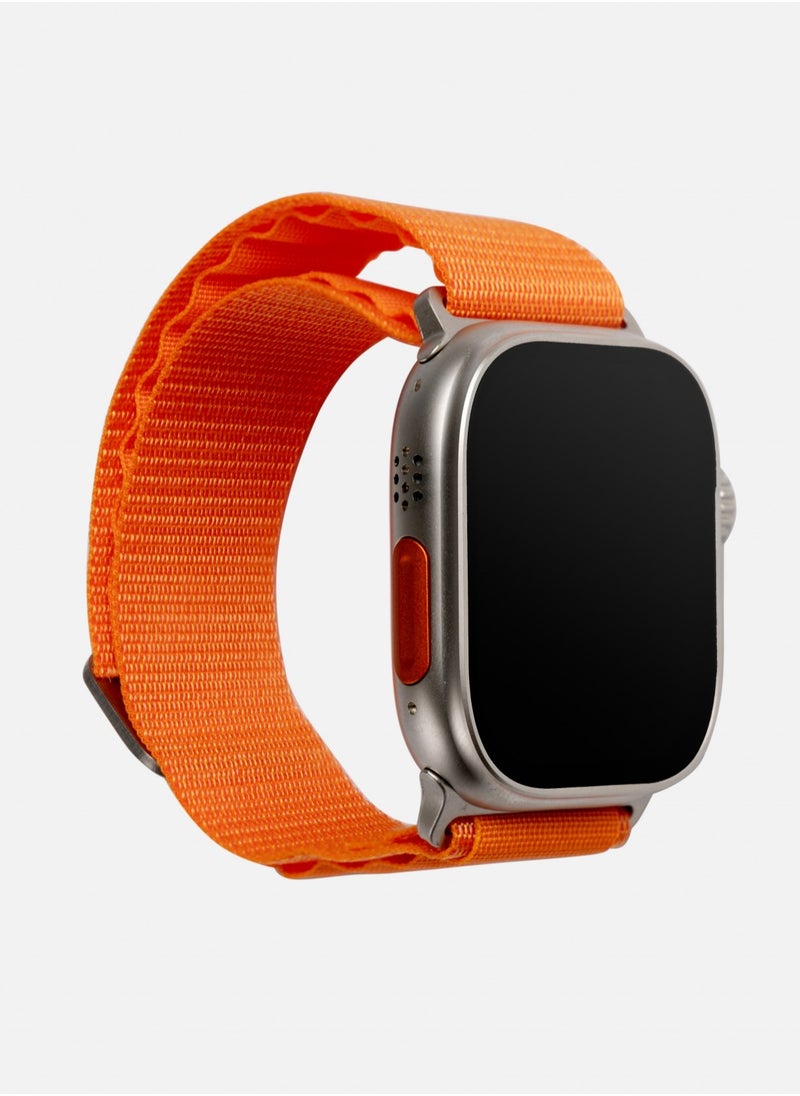 GREEN LION - Ultra Active Smart Watch 2.16 inch Display- Titanium -Blue Flame Nike Sport+ Nylon Orange - Image 1