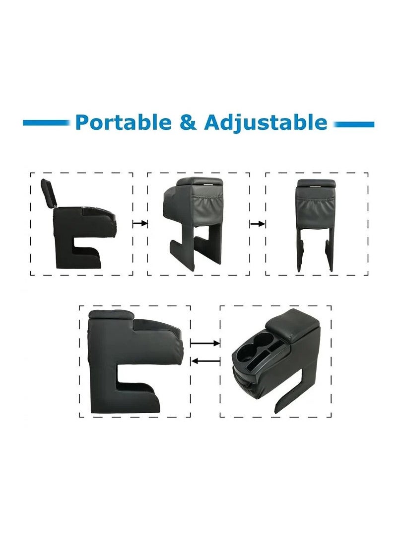 Generic - Car Armrest Car Console Box Multi Functional Console Box Drink Holder Car Center Console Box - Image 1