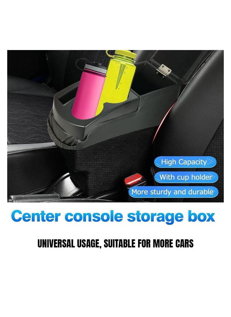 Generic - Car Armrest Car Console Box Multi Functional Console Box Drink Holder Car Center Console Box - Image 1