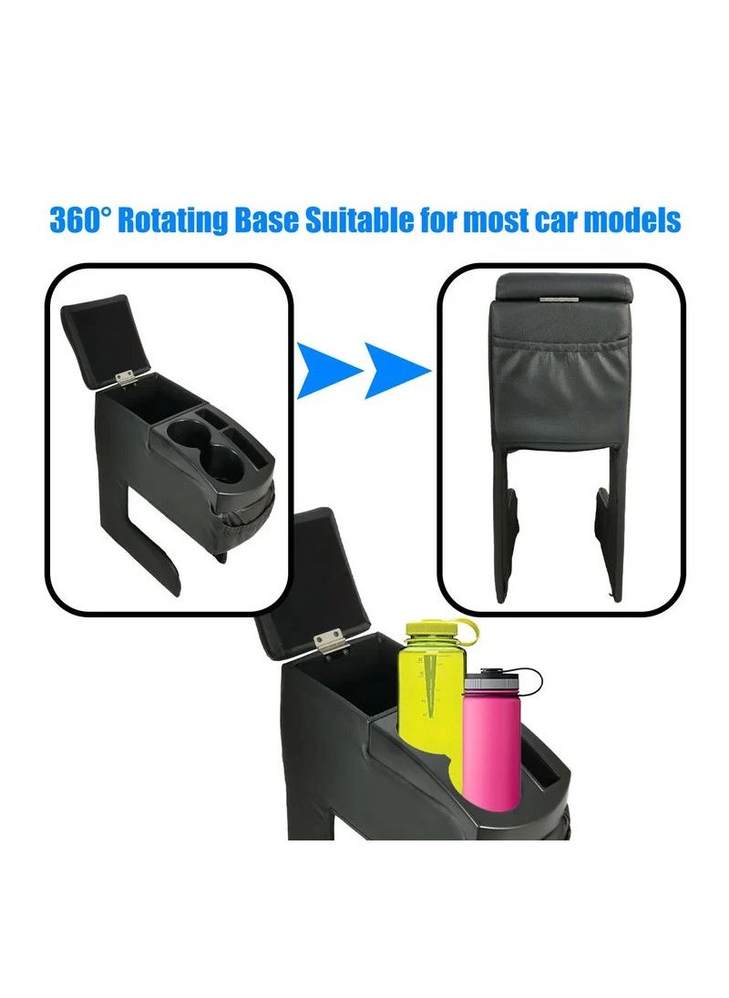 Generic - Car Armrest Car Console Box Multi Functional Console Box Drink Holder Car Center Console Box - Image 1