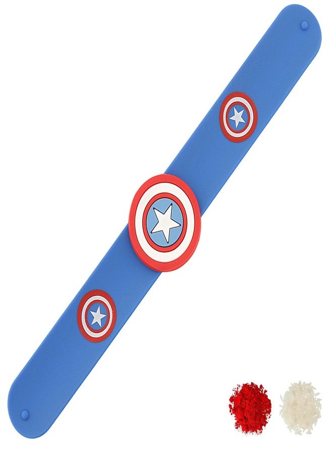 VOYLLA Marvel Heroic Captain America Shield Wristbands Kids Rakhi|Rakhi For Kids - Image 1