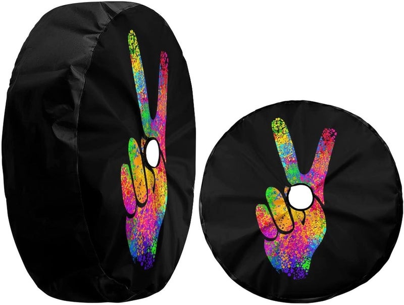 Foruidea Hippie Peace Sign Spare Tire Cover - Image 3