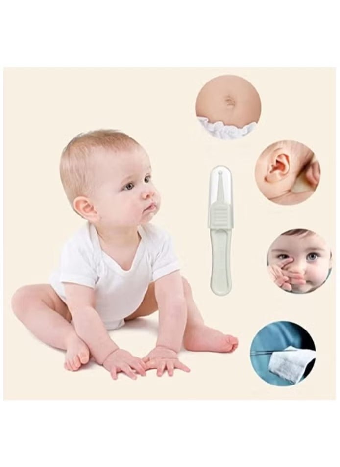 Gonice - Nose Cleaning Tweezer, Plastic Round-Head Baby Ear Nose Navel Cleaner Clip Tool, Pack of 2 - Image 1