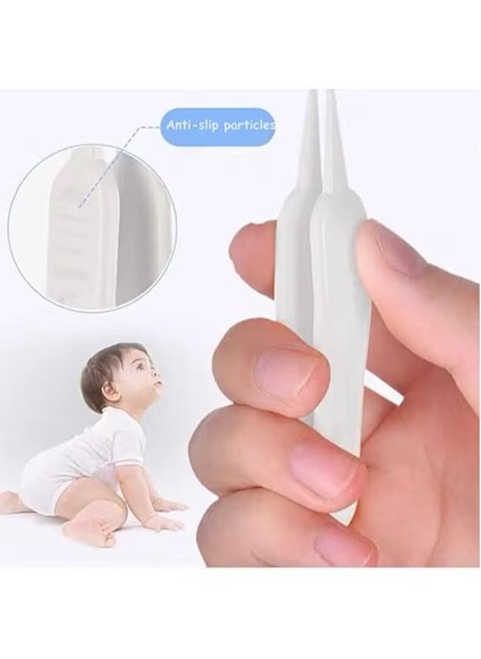 Gonice - Nose Cleaning Tweezer, Plastic Round-Head Baby Ear Nose Navel Cleaner Clip Tool, Pack of 2 - Image 1