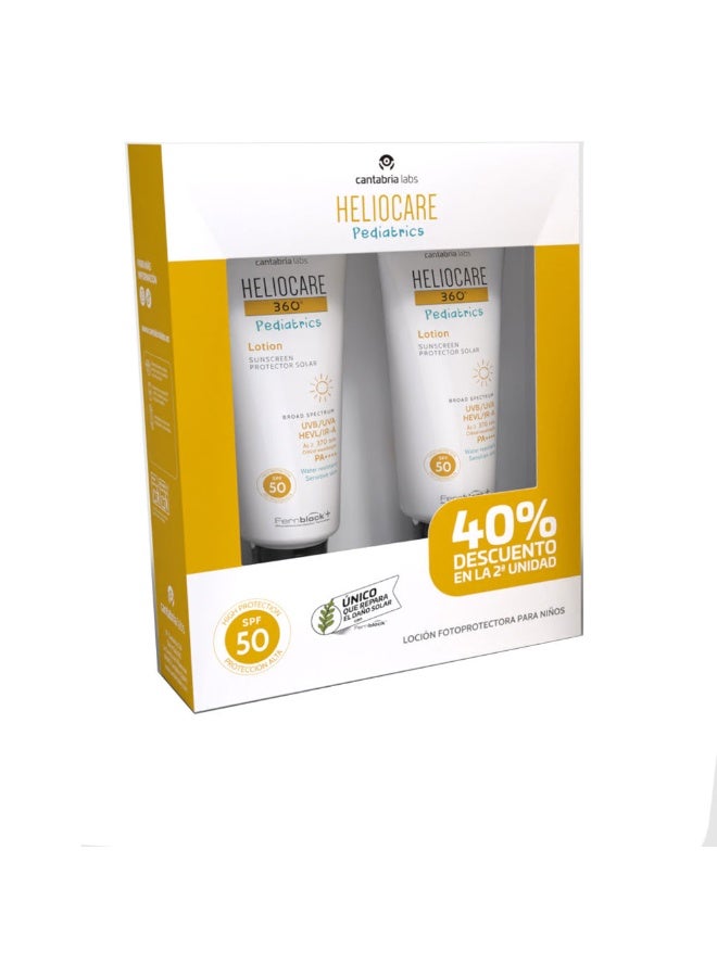 Heliocare 360° Pediatrics Sunscreen Lotion SPF50 Set 2x200ml - Image 1